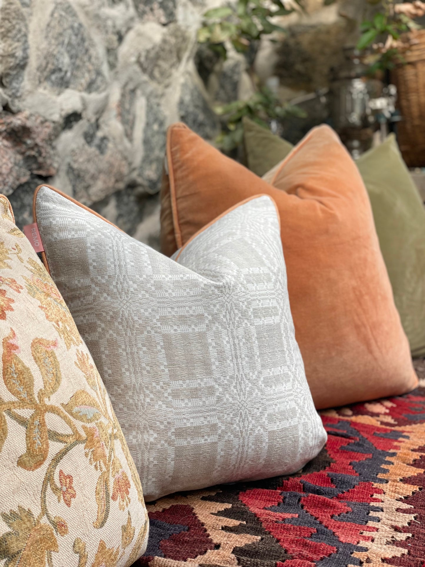 REMO Tablecloth Beige/Orange